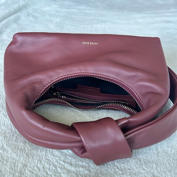 ANINE BING Mini Grace Bag - Burgundy/Dark Cherry - GUC - Picture 11 of 13